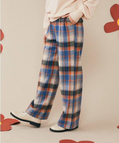 MERLOT(メルロー)の「チェックストレートパンツ(スラックス・レディース・ブルー/グリーン・FREE)」の21枚目の写真