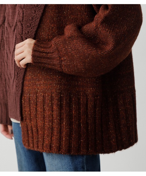 AZUL by moussy（アズールバイマウジー）の「ASYMMETRY CABLE KNIT