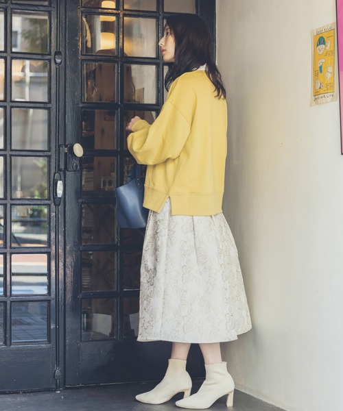 Andemiu(アンデミュウ)の「【WEB限定】ソデタックウラケプルオーバー257205(スウェット・レディース・ピンク/マスタード/チャコール・FREE)」の18枚目の写真