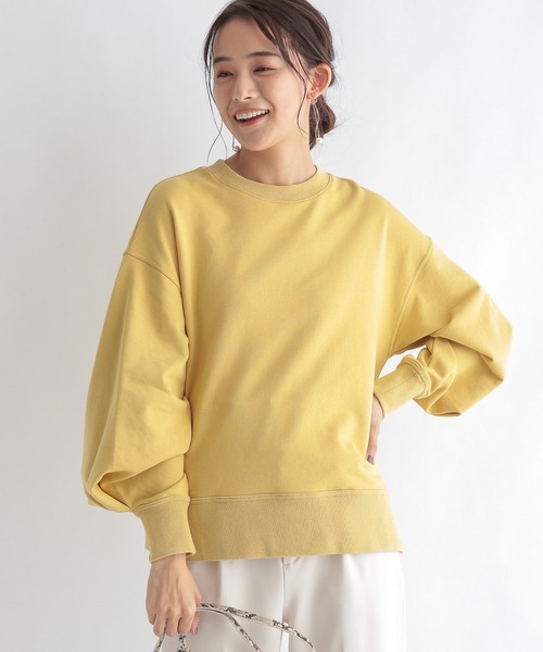 Andemiu(アンデミュウ)の「【WEB限定】ソデタックウラケプルオーバー257205(スウェット・レディース・ピンク/マスタード/チャコール・FREE)」の6枚目の写真