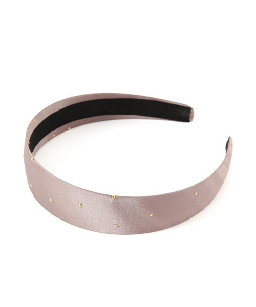 ROPE' PICNIC（ロペピクニック）の「ミニスタッズサテンカチューシャ（カチューシャ・レディース・ブラック/ベージュ・FREE）」の4枚目の写真