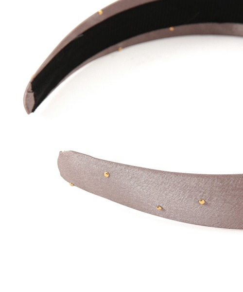 ROPE' PICNIC（ロペピクニック）の「ミニスタッズサテンカチューシャ（カチューシャ・レディース・ブラック/ベージュ・FREE）」の6枚目の写真