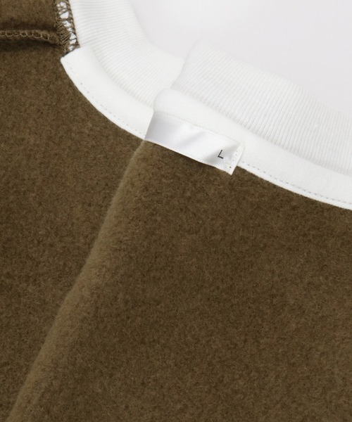 ikka（イッカ）の「ワッフルフェイクベストレイヤードプルオーバー（スウェット・メンズ・オリーブ/ネイビー/キャメル・S/M/L/XL）」の7枚目の写真