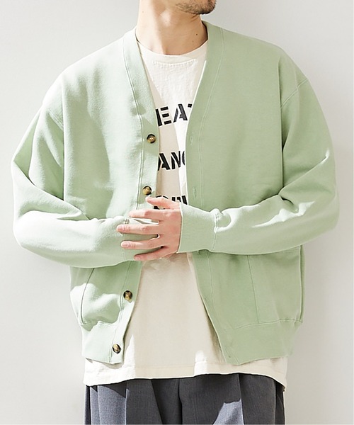 417 EDIFICE（フォーワンセブンエディフィス）の「【Tech Terry / テックテリー】スウェットカーディガン【Made in Japan】（カーディガン/ボレロ・メンズ・オレンジ/ブラック/ネイビー/グリーン/キナリ/イエロー・SMALL/MEDIUM/LARGE）」の4枚目の写真