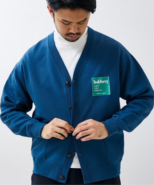 417 EDIFICE（フォーワンセブンエディフィス）の「【Tech Terry / テックテリー】スウェットカーディガン【Made in Japan】（カーディガン/ボレロ・メンズ・オレンジ/ブラック/ネイビー/グリーン/キナリ/イエロー・SMALL/MEDIUM/LARGE）」の12枚目の写真