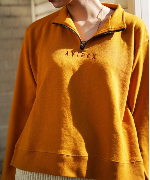 AVIREX(アヴィレックス)の「【直営店限定】AVIREX HARF ZIP SWEAT/ ハーフジップスウェット(スウェット・レディース・ブラック/オフホワイト/マスタード・FREE)」の21枚目の写真