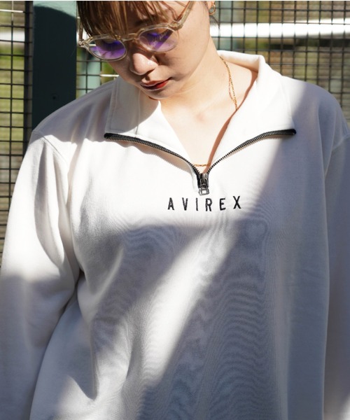AVIREX(アヴィレックス)の「【直営店限定】AVIREX HARF ZIP SWEAT/ ハーフジップスウェット(スウェット・レディース・ブラック/オフホワイト/マスタード・FREE)」の14枚目の写真