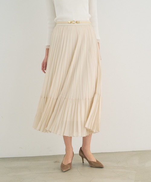【美品】ANAYI ネイビー プリーツスカート サイズ38 ANAYI ネイビー レース プリーツスカート 38 - メルカリ