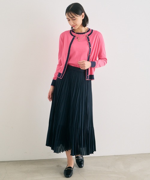 ANAYI（アナイ）の「ソフトローンプリーツ　スカート（スカート・レディース・ベージュ/ネイビー/ミント・38/36）」の5枚目の写真