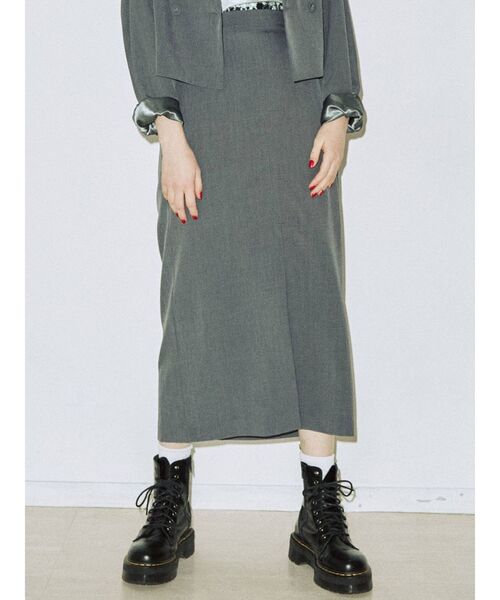 jouetie（ジュエティ）の「ストレートスカート【セットアップ対応】（スカート・レディース・ブラック/グレー/グリーン/アイボリー・MEDIUM）」の4枚目の写真