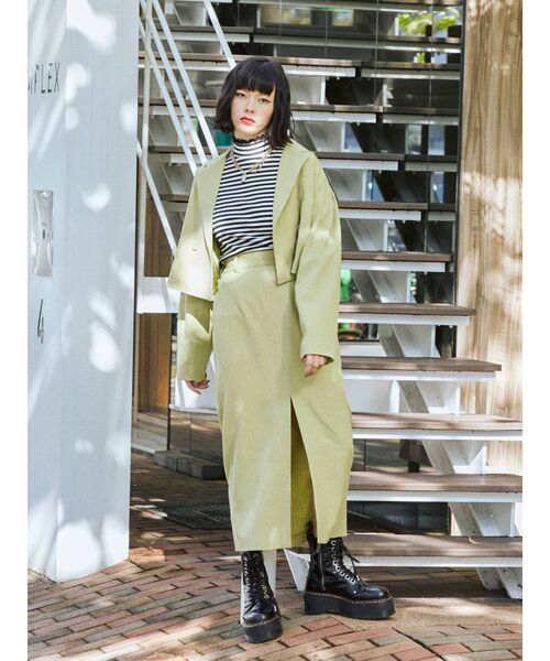 jouetie（ジュエティ）の「ストレートスカート【セットアップ対応】（スカート・レディース・ブラック/グレー/グリーン/アイボリー・MEDIUM）」の5枚目の写真