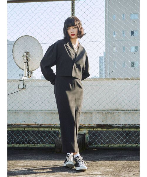 jouetie（ジュエティ）の「ストレートスカート【セットアップ対応】（スカート・レディース・ブラック/グレー/グリーン/アイボリー・MEDIUM）」の11枚目の写真