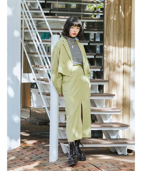 jouetie（ジュエティ）の「ストレートスカート【セットアップ対応】（スカート・レディース・ブラック/グレー/グリーン/アイボリー・MEDIUM）」の12枚目の写真