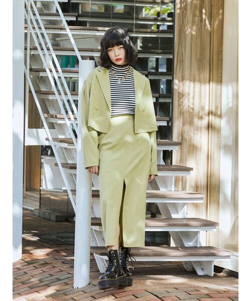 jouetie（ジュエティ）の「ストレートスカート【セットアップ対応】（スカート・レディース・ブラック/グレー/グリーン/アイボリー・MEDIUM）」の13枚目の写真