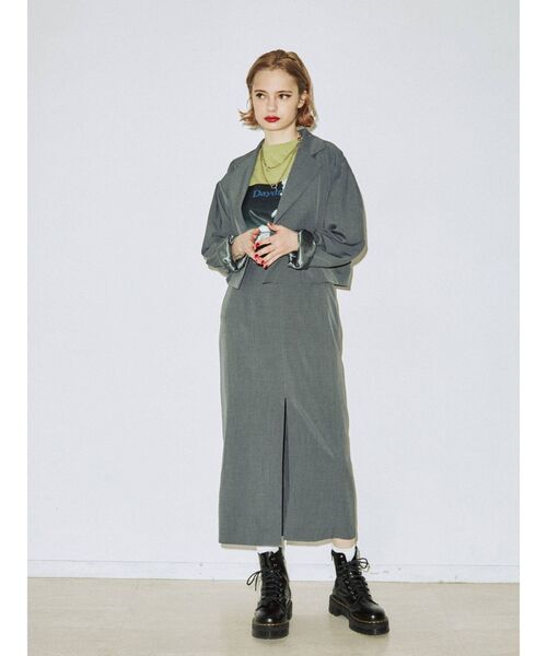 jouetie（ジュエティ）の「ストレートスカート【セットアップ対応】（スカート・レディース・ブラック/グレー/グリーン/アイボリー・MEDIUM）」の17枚目の写真