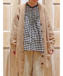 Samansa Mos2 | ブークレニットロングカーディガン(カーディガン/ボレロ)