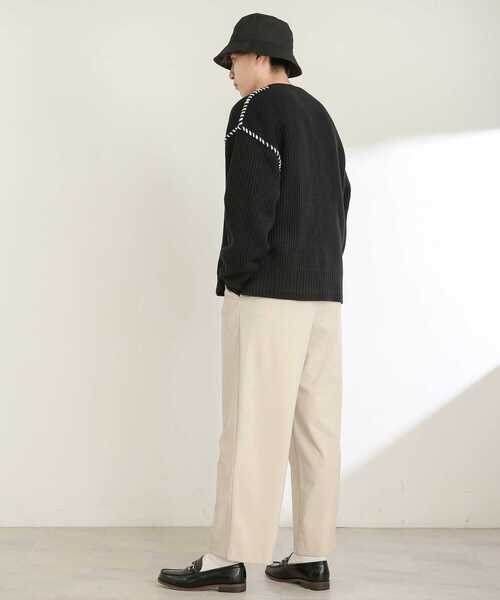 SENSE OF PLACE by URBAN RESEARCH（センスオブプレイスバイアーバンリサーチ）の「ハンドステッチセーター（ニット/セーター・メンズ・ブラック/ミント/ライトベージュ・MEDIUM/LARGE）」の18枚目の写真