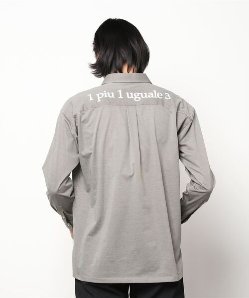 1 piu 1 uguale 3（ウノピゥウノウグァーレトレ）の「STRIPE BIG SHIRTS（シャツ/ブラウス・メンズ・ブラック/ネイビー・Ⅲ/Ⅳ）」の13枚目の写真