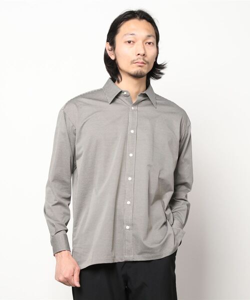 1 piu 1 uguale 3（ウノピゥウノウグァーレトレ）の「STRIPE BIG SHIRTS（シャツ/ブラウス・メンズ・ブラック/ネイビー・Ⅲ/Ⅳ）」の10枚目の写真