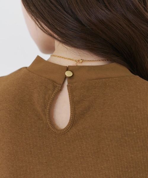 TINA：JOJUN（ティーナジョジュン）の「フレア ドッキングワンピース TINA：JOJUN（ワンピース・レディース・ブラック/モカ・M）」の5枚目の写真