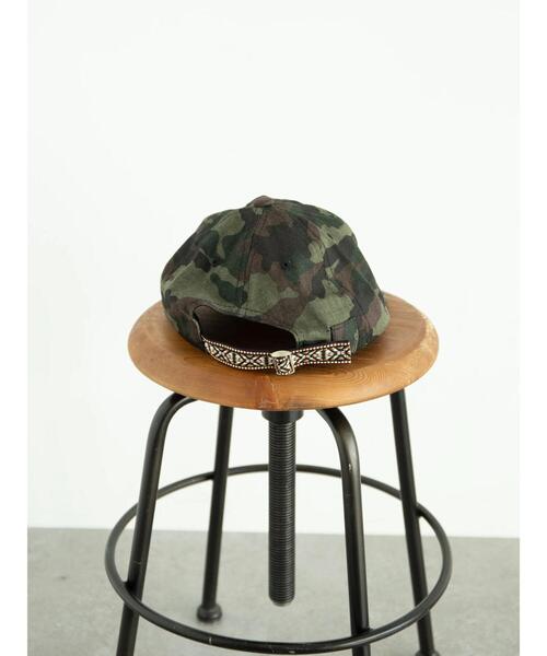 koe（コエ）の「キャンバスショートブリムキャップ＊（キャップ・メンズ・ブラック/カモフラージュ/インディゴブルー・FREE）」の7枚目の写真