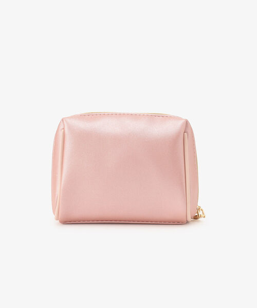 Afternoon Tea(アフタヌーンティー)の「フラワーモチーフ付きシャイニーポーチ(ポーチ・レディース・ベージュ/ピンク・ONE SIZE)」の3枚目の写真