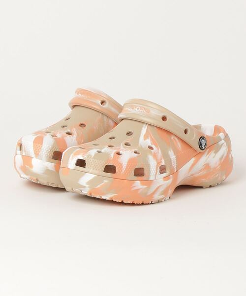 Crocs Classic Platform Marbled Clog W / クロックス クラシック プラットフォーム マーブル クロッグ ウィメン