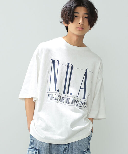 BeAMS DOT（ビームスドット）の「【WEB限定】BeAMS DOT / N.D.A.プリントTシャツ（Tシャツ/カットソー・メンズ・ホワイト/グリーン系その他・MEDIUM/LARGE）」の14枚目の写真
