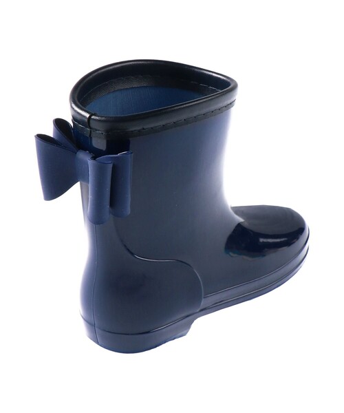 BRANSHES（ブランシェス）の「リボン付きレインブーツ（レインシューズ・キッズ・ネイビー/ピンク/ラベンダー・14.0cm/19.0cm/18.0cm/15.0cm/16.0cm/17.0cm）」の9枚目の写真