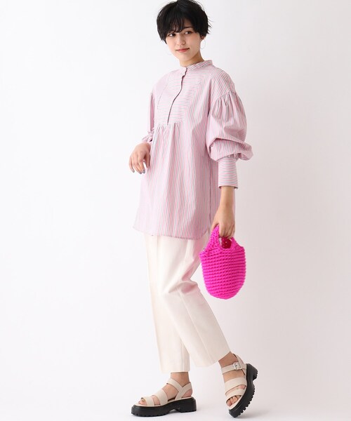 OPAQUE.CLIP（オペークドットクリップ）の「◆カラフルヤーンミニバッグ（ショルダーバッグ・レディース・ライトブルー/ブラック/ピンク系・00）」の6枚目の写真