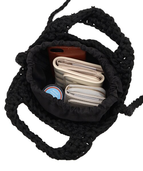 OPAQUE.CLIP（オペークドットクリップ）の「◆カラフルヤーンミニバッグ（ショルダーバッグ・レディース・ライトブルー/ブラック/ピンク系・00）」の12枚目の写真