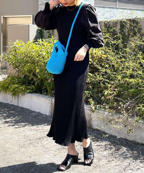 OPAQUE.CLIP（オペークドットクリップ）の「◆カラフルヤーンミニバッグ（ショルダーバッグ・レディース・ライトブルー/ブラック/ピンク系・00）」の16枚目の写真