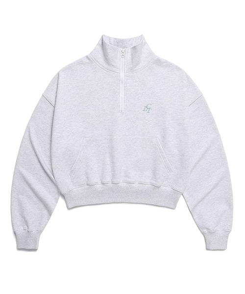 CLOTTY（クロッティ）の「CLOTTY／HALF ZIP UP プルオーバー 2276409（スウェット・レディース・ライトグレー/イエロー・FREE）」の6枚目の写真