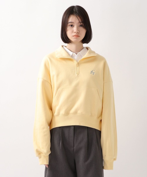 CLOTTY（クロッティ）の「CLOTTY／HALF ZIP UP プルオーバー 2276409（スウェット・レディース・ライトグレー/イエロー・FREE）」の21枚目の写真