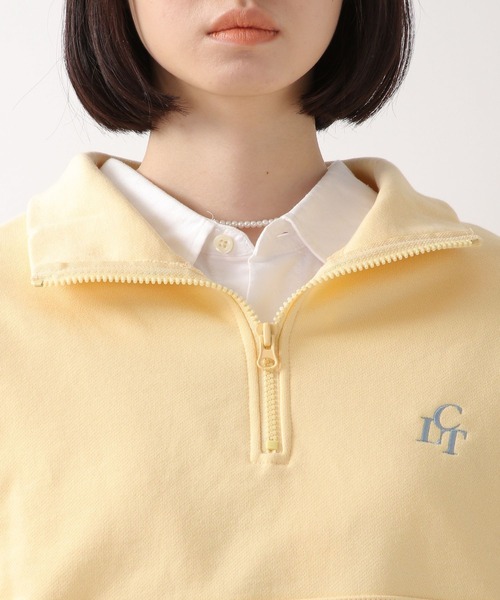 CLOTTY（クロッティ）の「CLOTTY／HALF ZIP UP プルオーバー 2276409（スウェット・レディース・ライトグレー/イエロー・FREE）」の18枚目の写真
