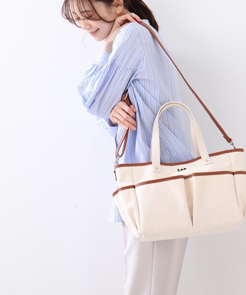 DRESKIP(ドレスキップ)の「◆【Lee別注】スクエア帆布ト-ト(トートバッグ・レディース・アイボリー/カーキ/グレー・00)」の11枚目の写真