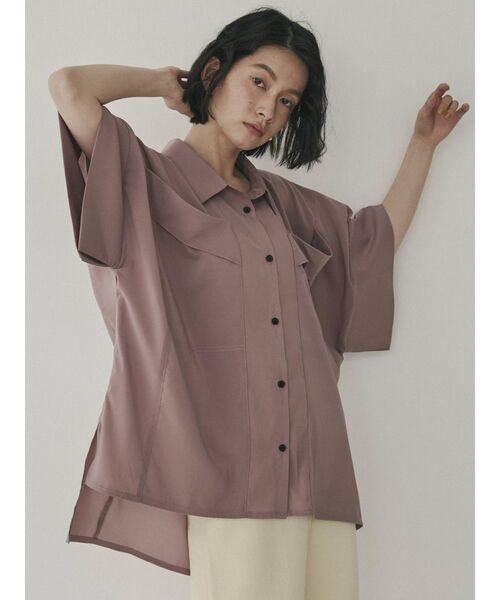 COTORICA（コトリカ）の「【THE DAYZ TOKYO】シアーとろみシャツ（シャツ/ブラウス・レディース・ブラック/オフホワイト/ピンク・SMALL/MEDIUM）」の3枚目の写真