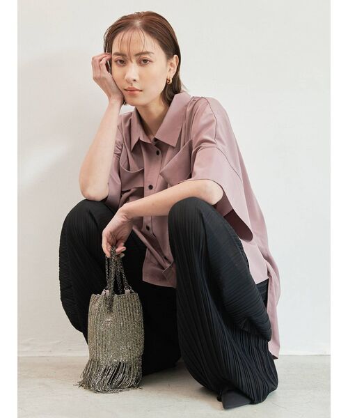 COTORICA（コトリカ）の「【THE DAYZ TOKYO】シアーとろみシャツ（シャツ/ブラウス・レディース・ブラック/オフホワイト/ピンク・SMALL/MEDIUM）」の18枚目の写真