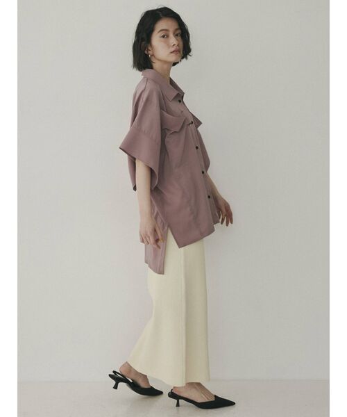 COTORICA（コトリカ）の「【THE DAYZ TOKYO】シアーとろみシャツ（シャツ/ブラウス・レディース・ブラック/オフホワイト/ピンク・SMALL/MEDIUM）」の4枚目の写真