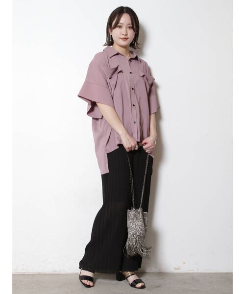 COTORICA（コトリカ）の「【THE DAYZ TOKYO】シアーとろみシャツ（シャツ/ブラウス・レディース・ブラック/オフホワイト/ピンク・SMALL/MEDIUM）」の12枚目の写真