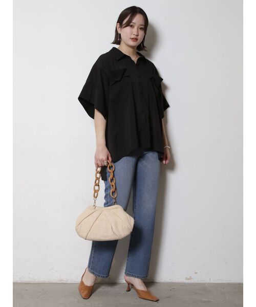 COTORICA（コトリカ）の「【THE DAYZ TOKYO】シアーとろみシャツ（シャツ/ブラウス・レディース・ブラック/オフホワイト/ピンク・SMALL/MEDIUM）」の7枚目の写真