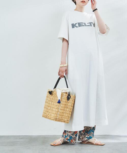 KELTY(ケルティ)の「KELTY(ケルティ)別注ロゴワンピース#(WEB限定カラー)(ワンピース・レディース・ホワイト/ブラック/ネイビー/マスタード/ケリー/ダークグレー・M/L)」の2枚目の写真
