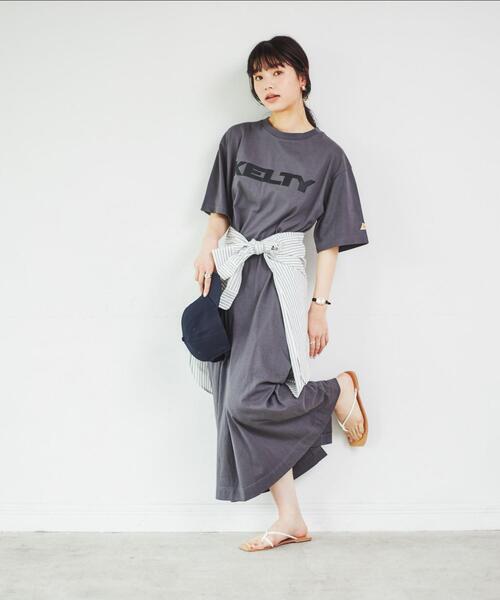 KELTY(ケルティ)の「KELTY(ケルティ)別注ロゴワンピース#(WEB限定カラー)(ワンピース・レディース・ホワイト/ブラック/ネイビー/マスタード/ケリー/ダークグレー・M/L)」の15枚目の写真