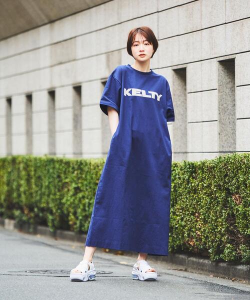 KELTY(ケルティ)の「KELTY(ケルティ)別注ロゴワンピース#(WEB限定カラー)(ワンピース・レディース・ホワイト/ブラック/ネイビー/マスタード/ケリー/ダークグレー・M/L)」の11枚目の写真