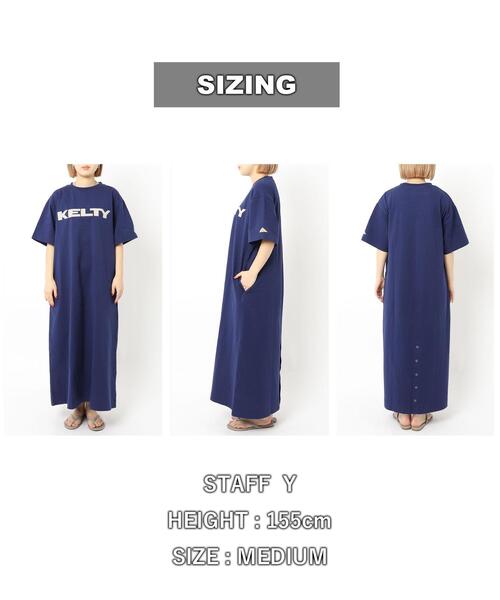 KELTY(ケルティ)の「KELTY(ケルティ)別注ロゴワンピース#(WEB限定カラー)(ワンピース・レディース・ホワイト/ブラック/ネイビー/マスタード/ケリー/ダークグレー・M/L)」の19枚目の写真