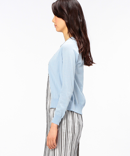 Demi-Luxe BEAMS（デミルクス ビームス）の「Demi-Luxe BEAMS / 16G クルーネック カーディガン（カーディガン/ボレロ・レディース・ホワイト/サックスブルー/ネイビー・ONE SIZE）」の22枚目の写真