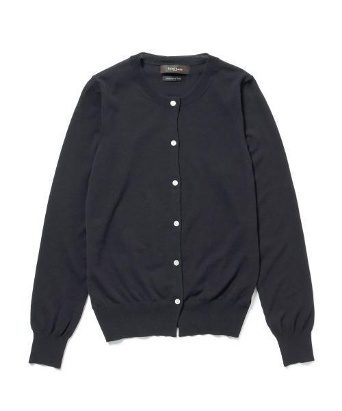Demi-Luxe BEAMS（デミルクス ビームス）の「Demi-Luxe BEAMS / 16G クルーネック カーディガン（カーディガン/ボレロ・レディース・ホワイト/サックスブルー/ネイビー・ONE SIZE）」の7枚目の写真
