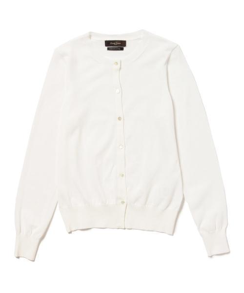 Demi-Luxe BEAMS（デミルクス ビームス）の「Demi-Luxe BEAMS / 16G クルーネック カーディガン（カーディガン/ボレロ・レディース・ホワイト/サックスブルー/ネイビー・ONE SIZE）」の8枚目の写真