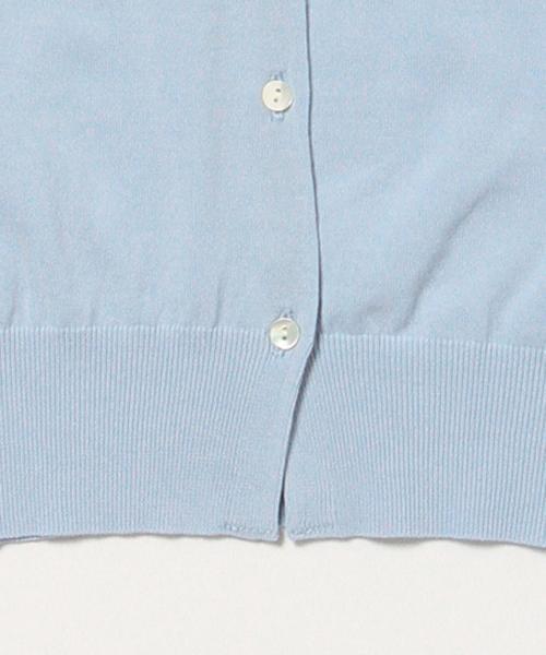Demi-Luxe BEAMS（デミルクス ビームス）の「Demi-Luxe BEAMS / 16G クルーネック カーディガン（カーディガン/ボレロ・レディース・ホワイト/サックスブルー/ネイビー・ONE SIZE）」の9枚目の写真