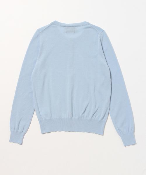 Demi-Luxe BEAMS（デミルクス ビームス）の「Demi-Luxe BEAMS / 16G クルーネック カーディガン（カーディガン/ボレロ・レディース・ホワイト/サックスブルー/ネイビー・ONE SIZE）」の10枚目の写真